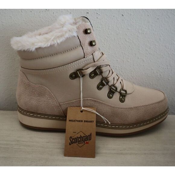 White Mountain W35076XW-170 Women's Sz 10W Ice White Tamasha Lace-Up Booties - Picture 6 of 13